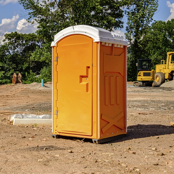 how often are the porta potties cleaned and serviced during a rental period in Breezy Point